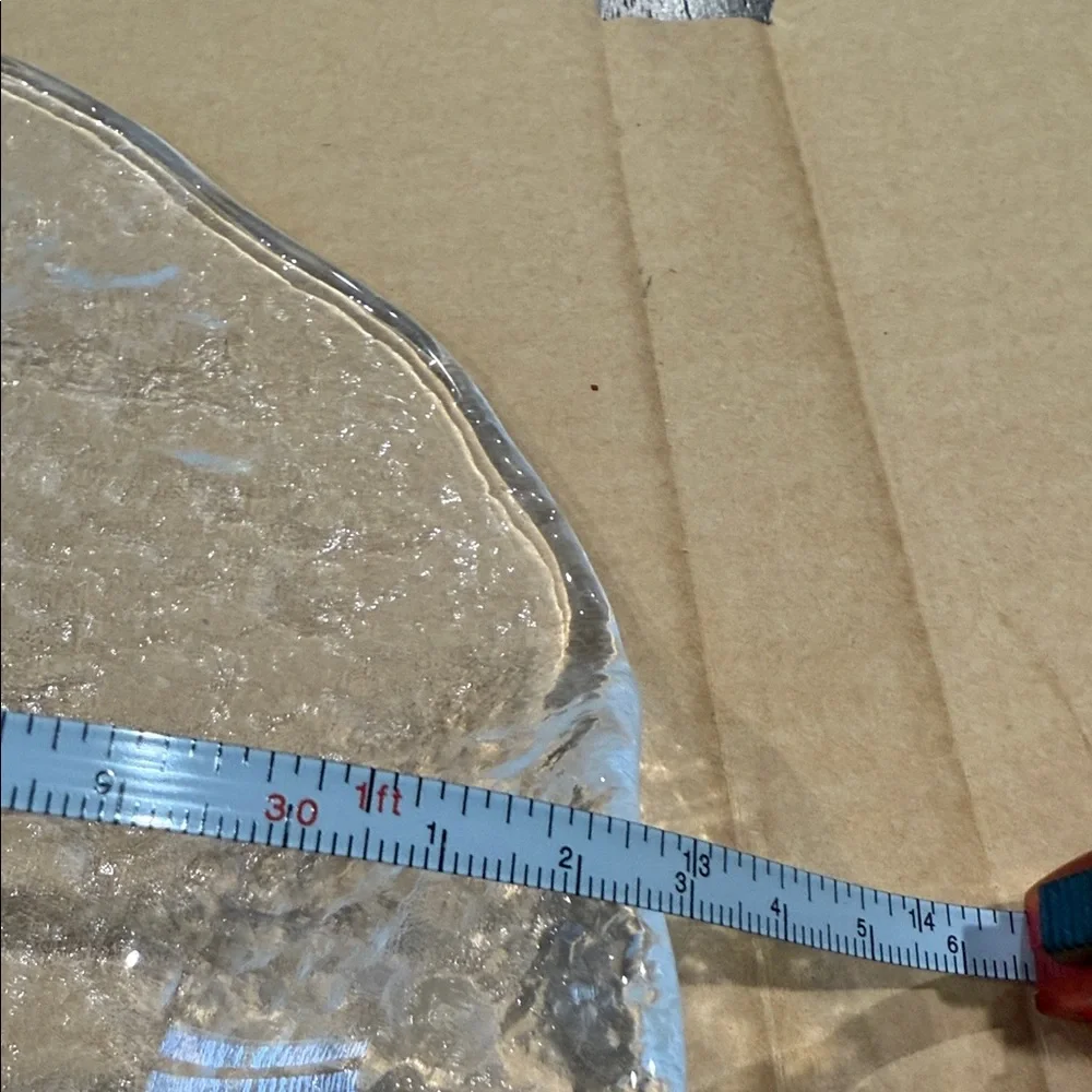 Crate&Barrel Textured Glass Platter